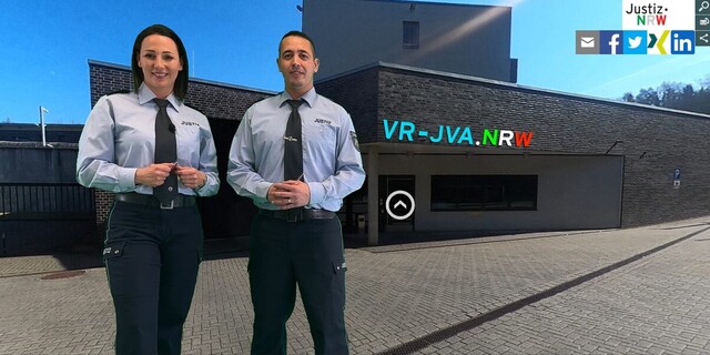 Screenshot der virtuellen Justizvollzugsanstalt