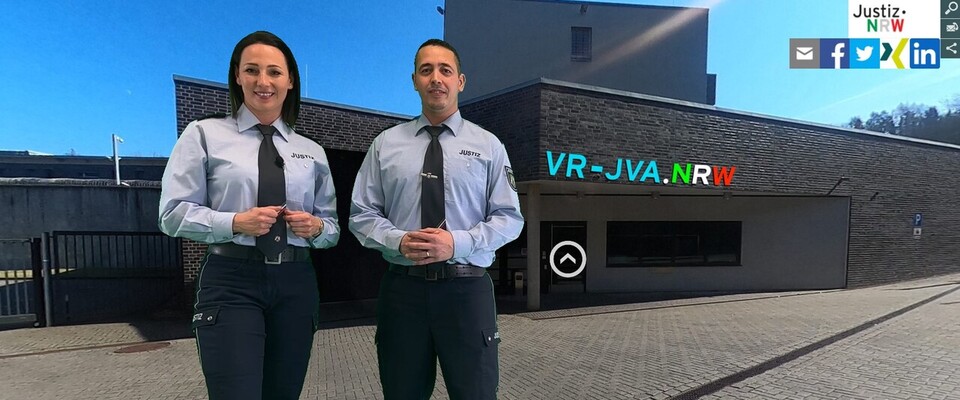 Screenshot der virtuellen Justizvollzugsanstalt